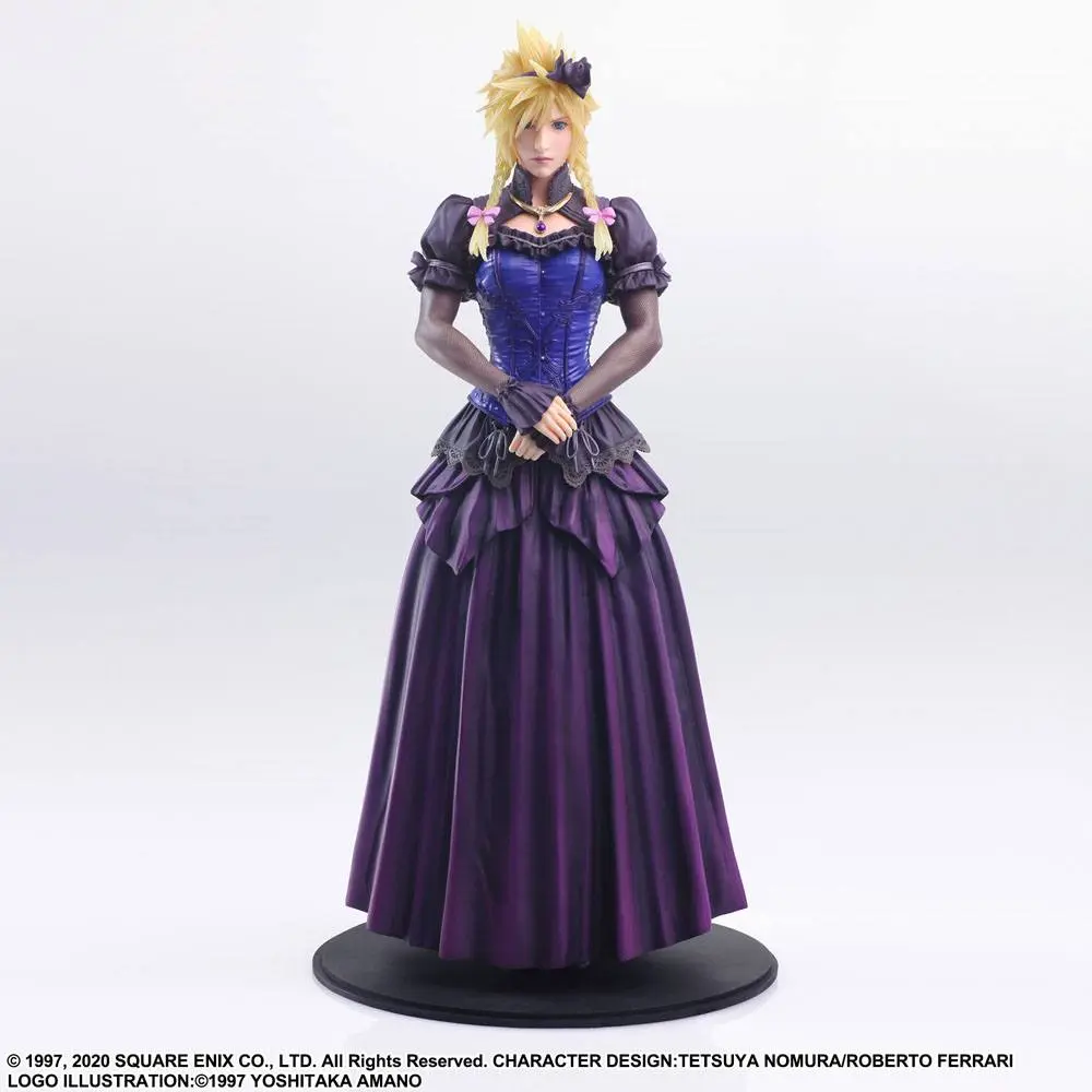 Final Fantasy VII Remake Static Arts Gallery Cloud Strife Dress Ver. szobor figura 28 cm termékfotó