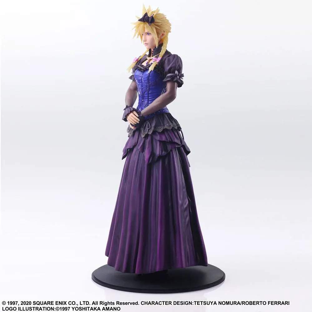 Final Fantasy VII Remake Static Arts Gallery Cloud Strife Dress Ver. szobor figura 28 cm termékfotó