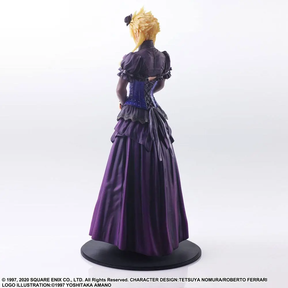 Final Fantasy VII Remake Static Arts Gallery Cloud Strife Dress Ver. szobor figura 28 cm termékfotó