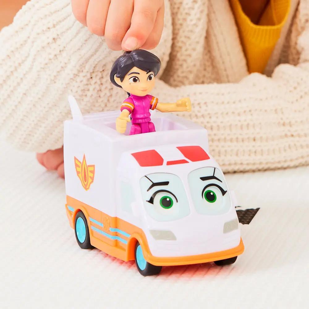 Firebuds Violet and Axl figura és jármű termékfotó