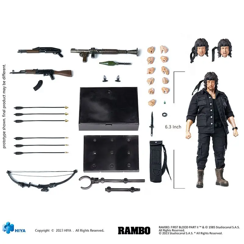 First Blood II Exquisite Super Series  Actionfigur 1/12 First Blood II John Rambo 16 cm termékfotó