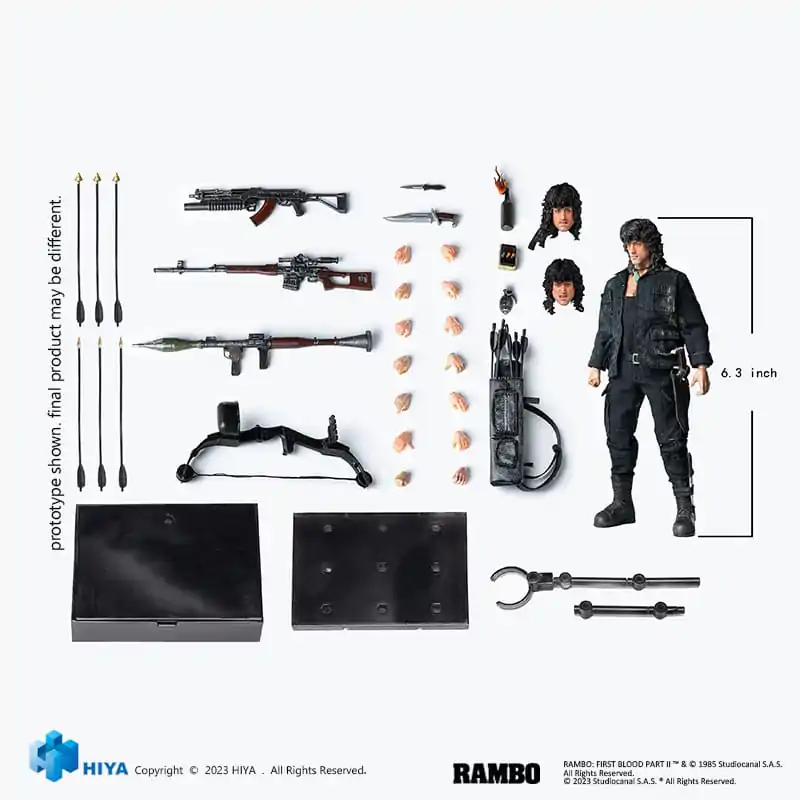 First Blood II Exquisite Super Series 1/12 First Blood III John Rambo akciófigura 16 cm termékfotó