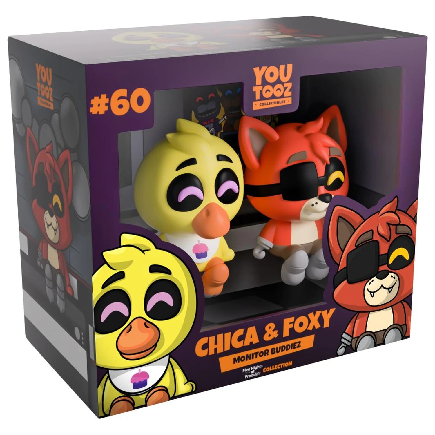 Five Nights at Freddy's Chica & Foxy Monitor Buddiez figurák 6cm termékfotó