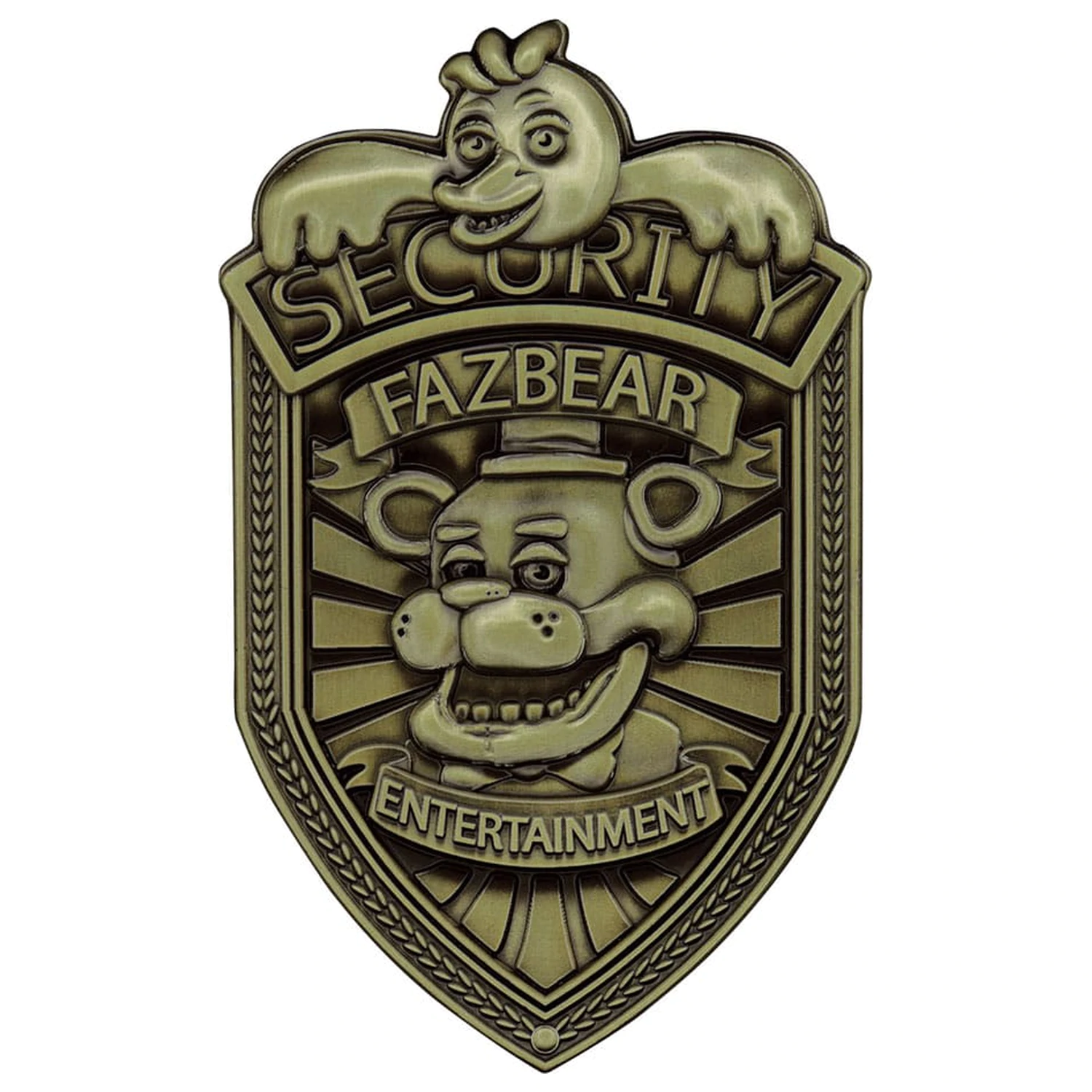 Five Nights at Freddy´s Security Badge Antique Brass Edition replika  termékfotó