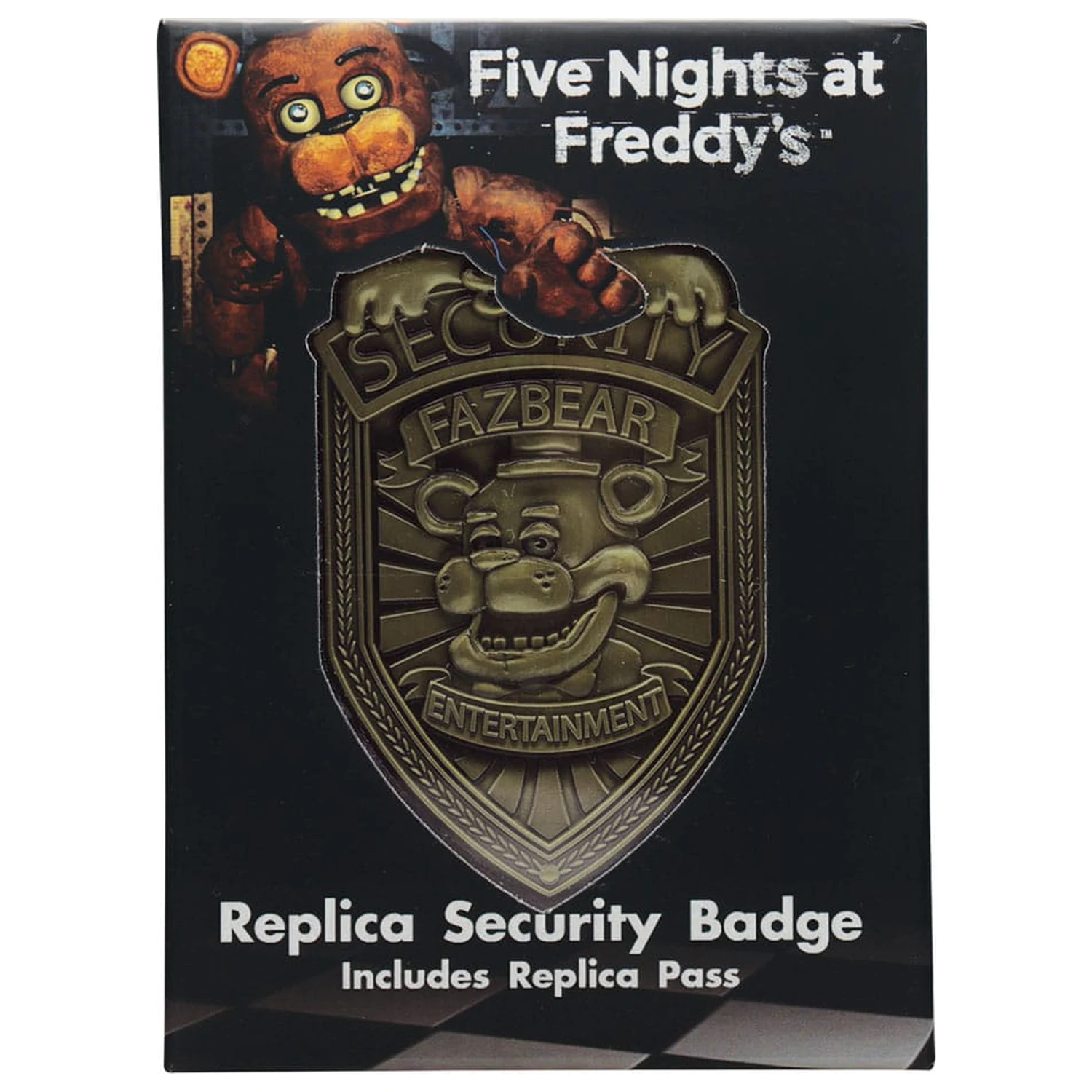Five Nights at Freddy´s Security Badge Antique Brass Edition replika  termékfotó