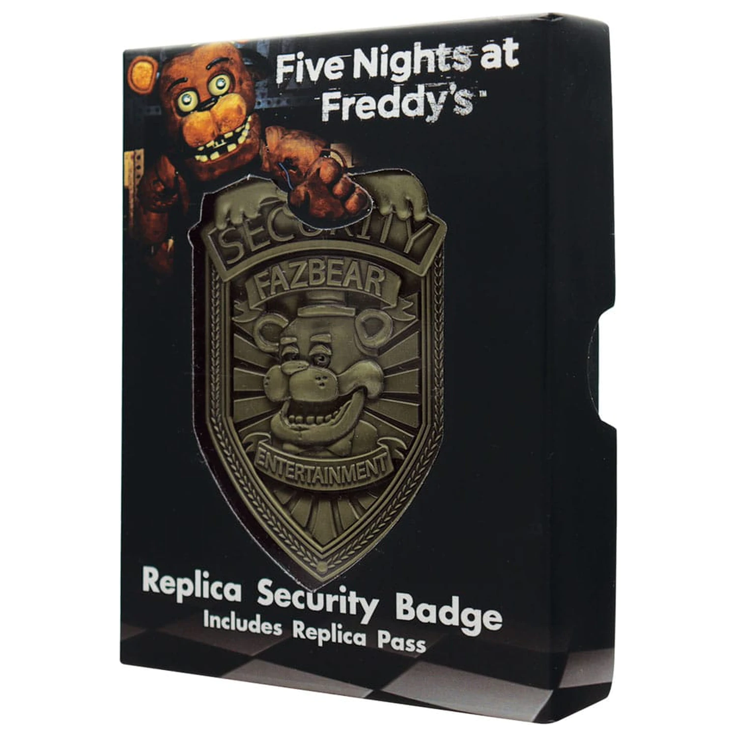 Five Nights at Freddy´s Security Badge Antique Brass Edition replika  termékfotó