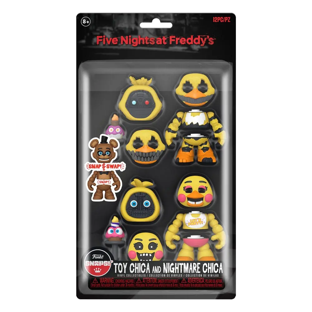 Five Nights at Freddy's Snap Actionfiguren Nightmare Chica & Toy Chica 9 cm termékfotó