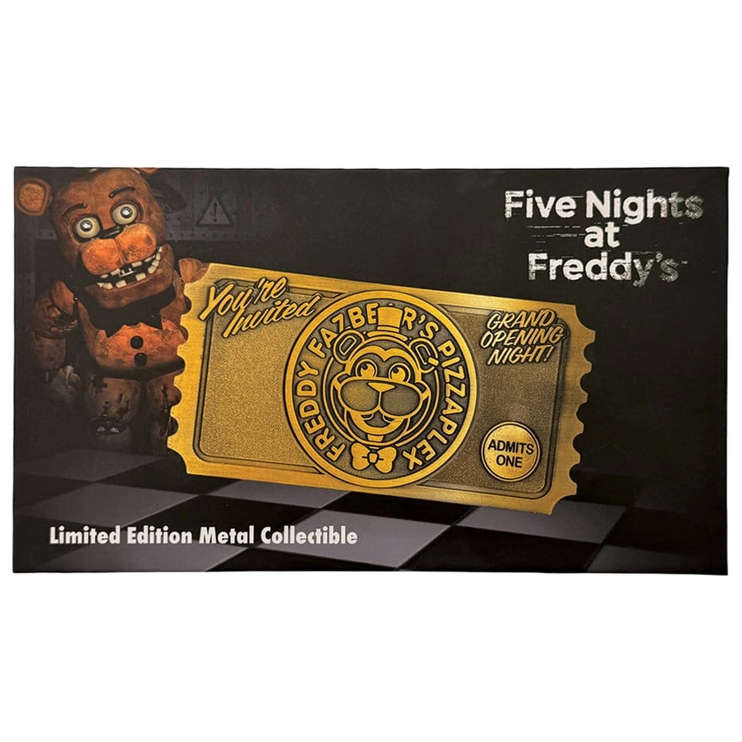 Five Nights at Freddy’s replika Pizzaplex Opening Night Ticket Limitált kiadás termékfotó