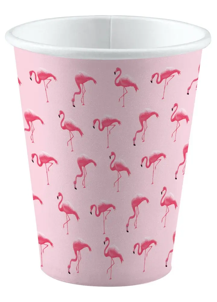 Flamingó papír pohár 8 db-os 250 ml termékfotó