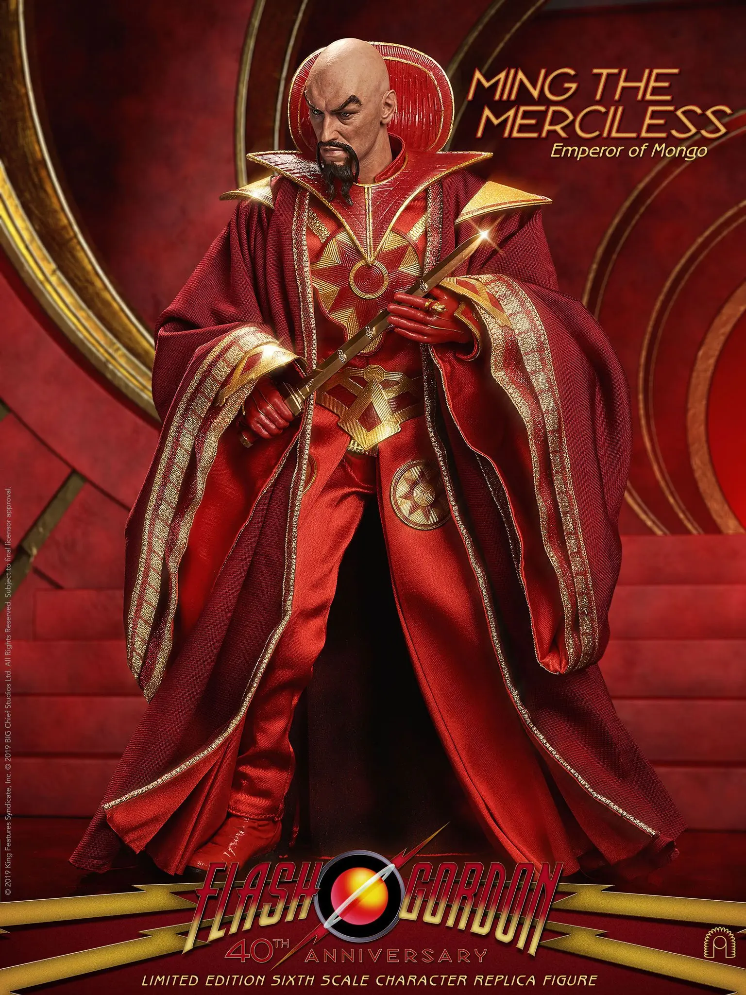 Flash Gordon 1/6 Ming the Merciless Limitált kiadású akciófigura 31 cm termékfotó