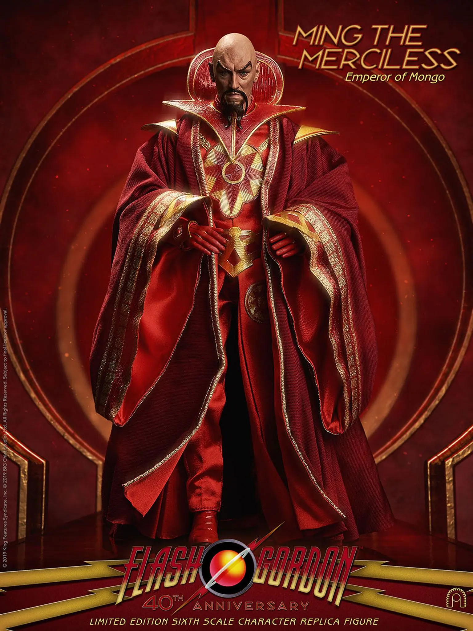Flash Gordon 1/6 Ming the Merciless Limitált kiadású akciófigura 31 cm termékfotó
