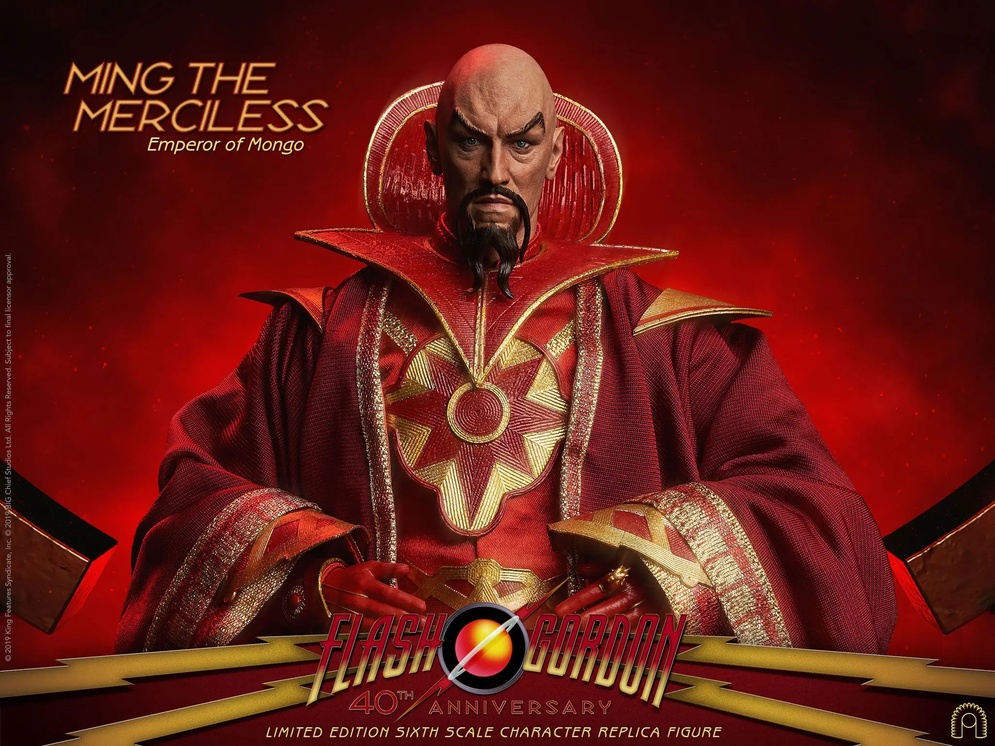 Flash Gordon 1/6 Ming the Merciless Limitált kiadású akciófigura 31 cm termékfotó