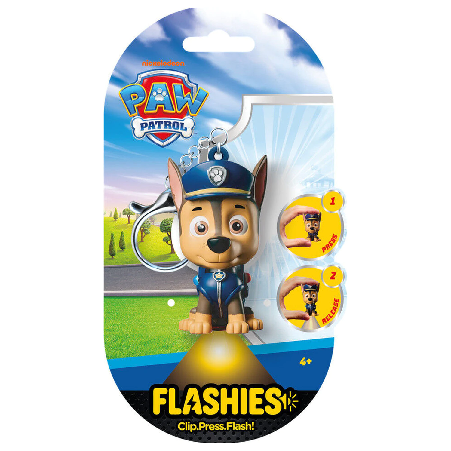 Flashies Mancs őrjárat Chase 3D kulcstartó zseblámpával termékfotó