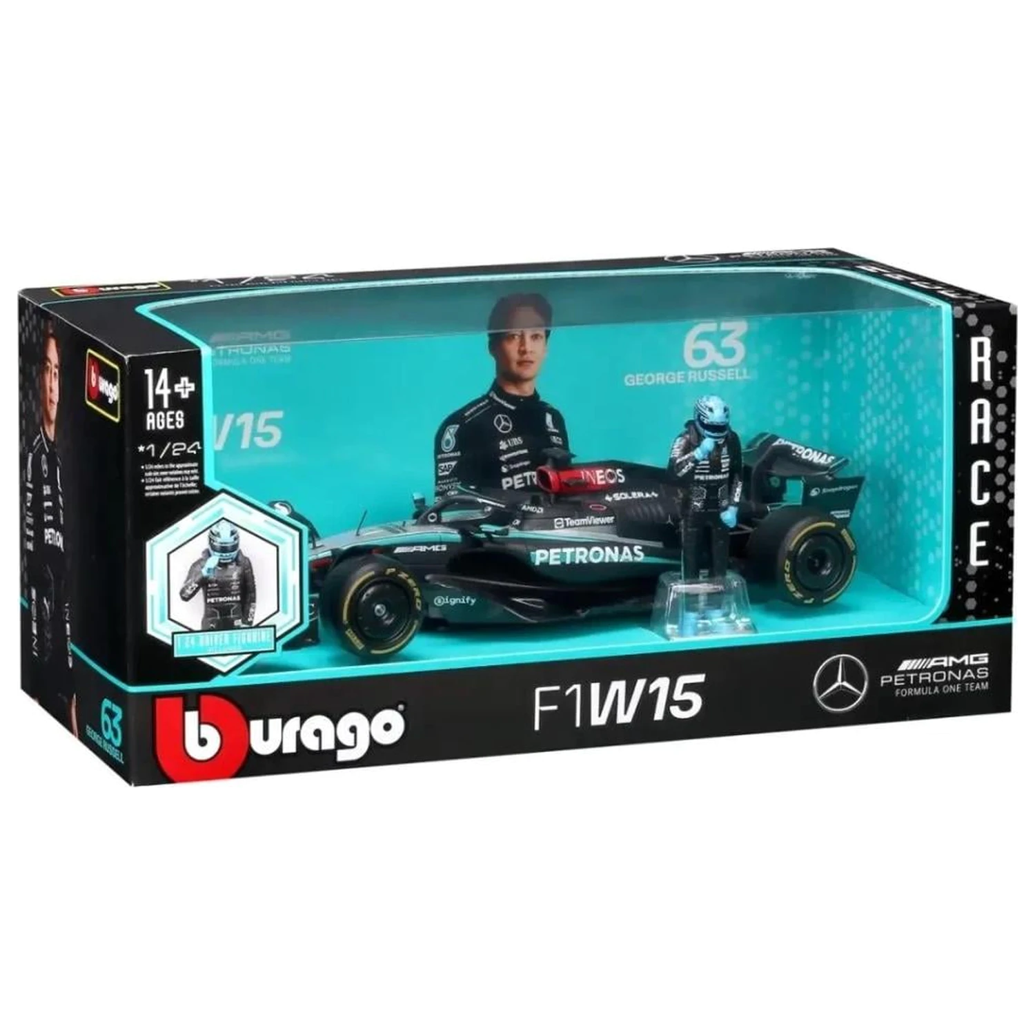 Formula 1 F1 Mercedes W15 E Perf. 2023 Russell Die-cast Model 1/24 termékfotó
