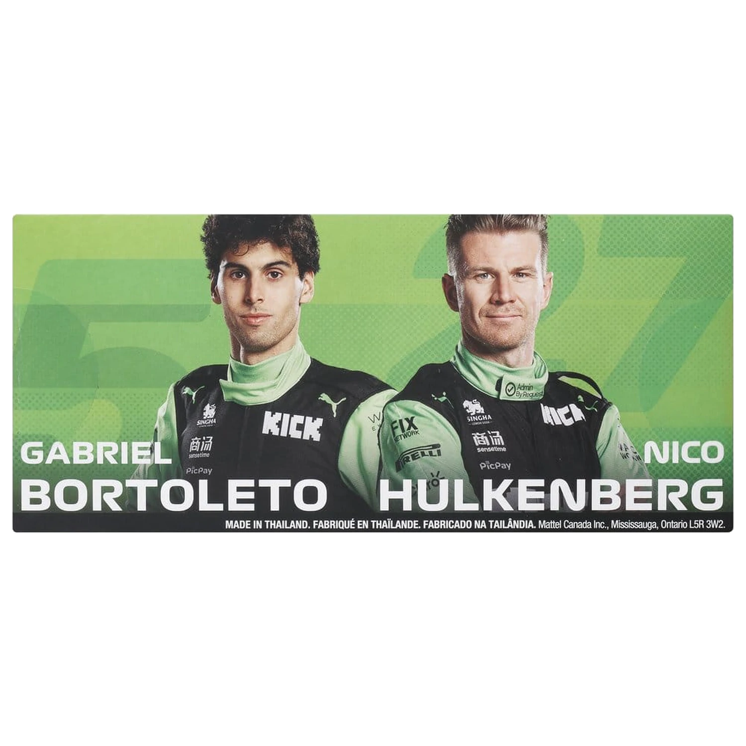 Formula 1 Hot Wheels Die-Cast 1/64 KICK Sauber Team 2 db-os autó csomag termékfotó