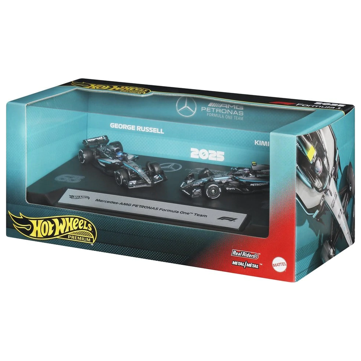Formula 1 Hot Wheels Die-Cast 1:64 Team Mercedes-AMG PETRONAS 2 db-os jármű csomag termékfotó