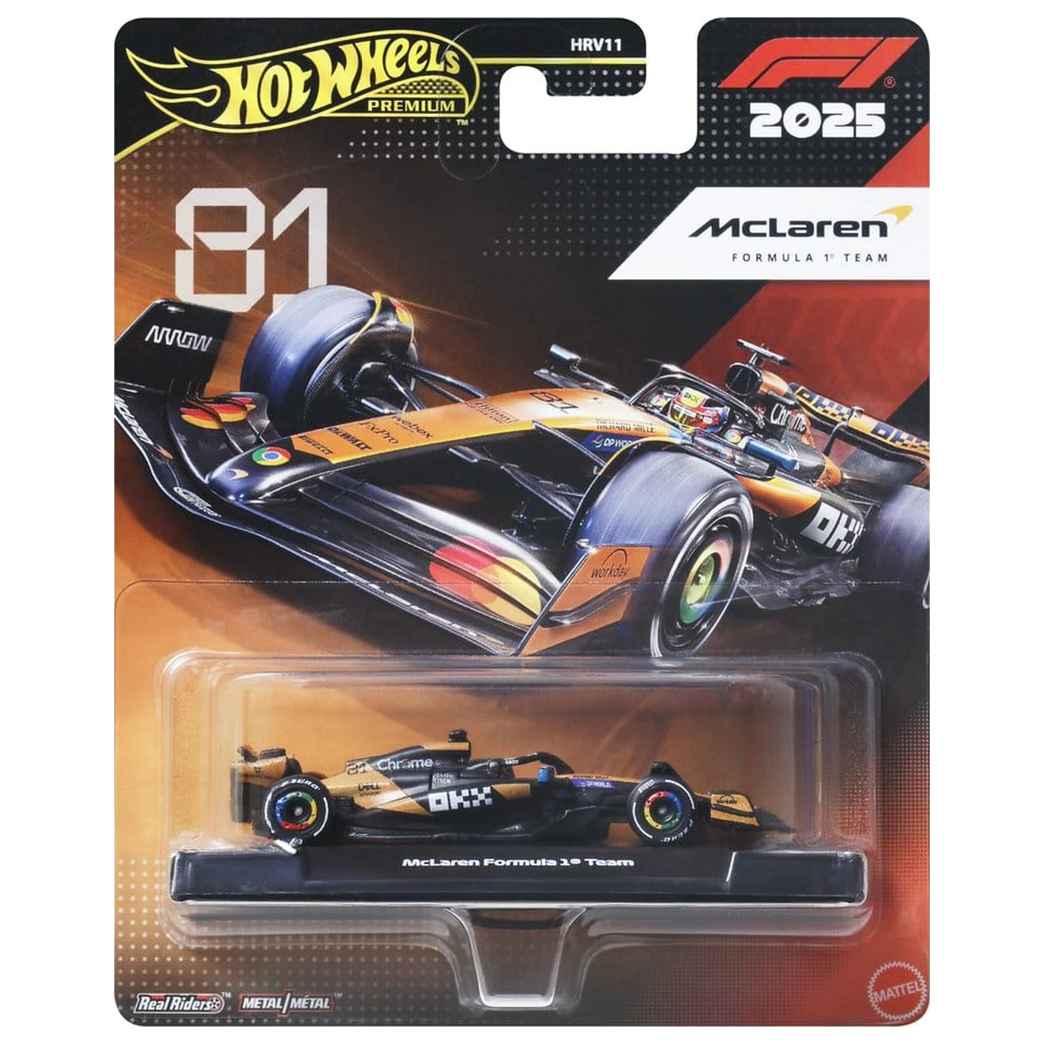 Formula 1 Hot Wheels Die-Cast jármű 1:64 Team McLaren: Driver 1 termékfotó