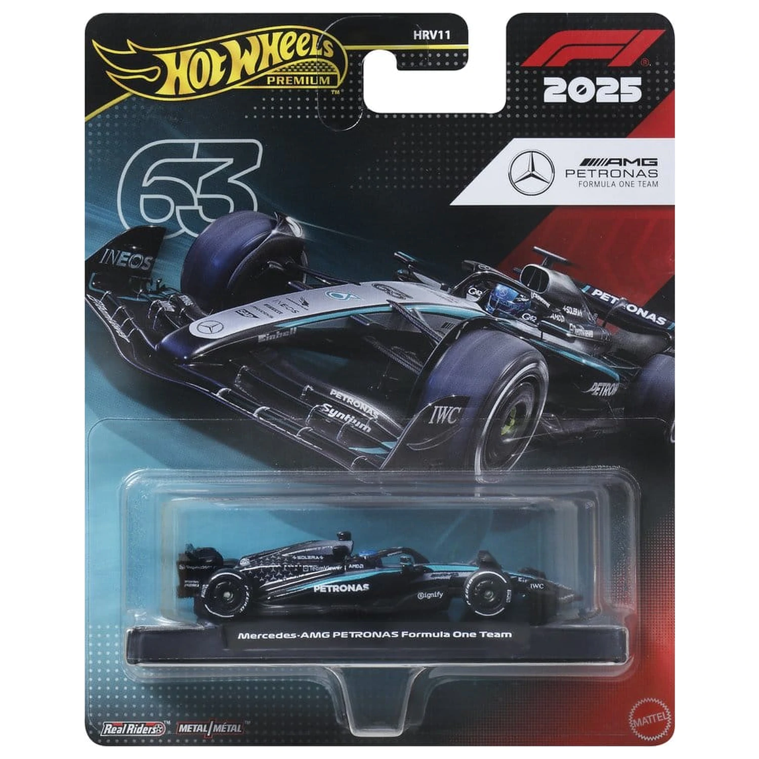 Formula 1 Hot Wheels Die-Cast jármű 1:64 Team Mercedes Benz: Driver 1 termékfotó