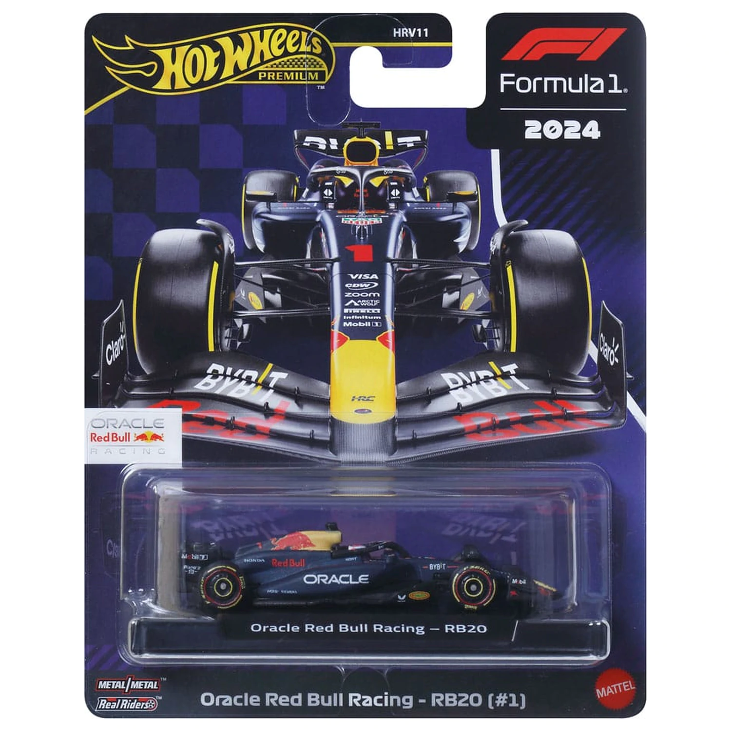 Formula 1 Hot Wheels Diecast jármű 1/64 Oracle Red Bull Racing RB20 (#1) (Max Verstappen 2024) termékfotó