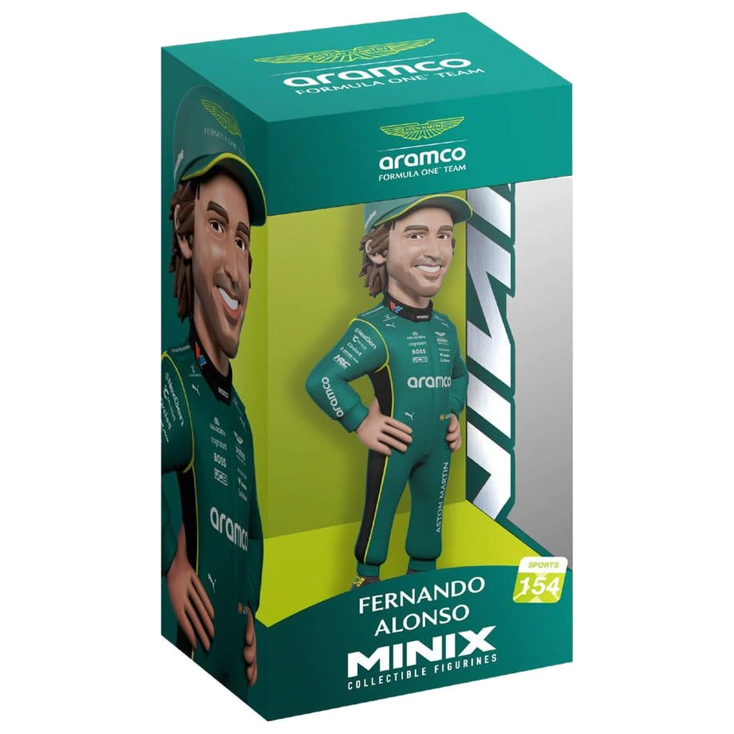 Formula 1 Minix figura Fernando Alonso (Aston Martin) 12 cm termékfotó