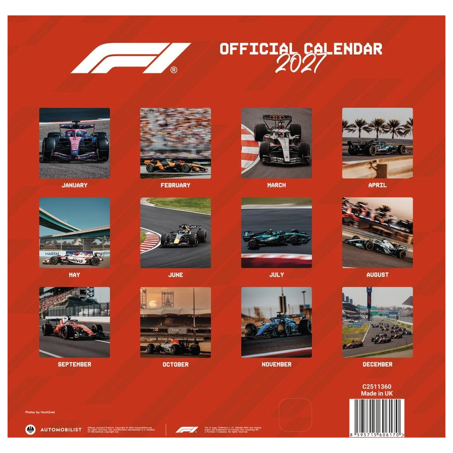 Formula 1 naptár 2027 30 x 30 cm termékfotó