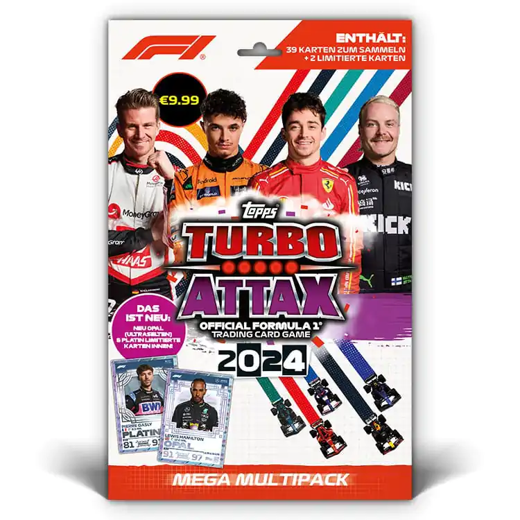 Formula 1 Turbo Attax TCG 2024 Mega Multipack német nyelvű kártyacsomag termékfotó