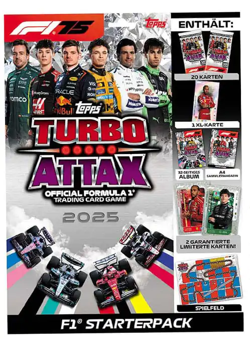 Formula 1 Turbo Attax TCG 2025 F1 Starterpack német nyelvű termékfotó
