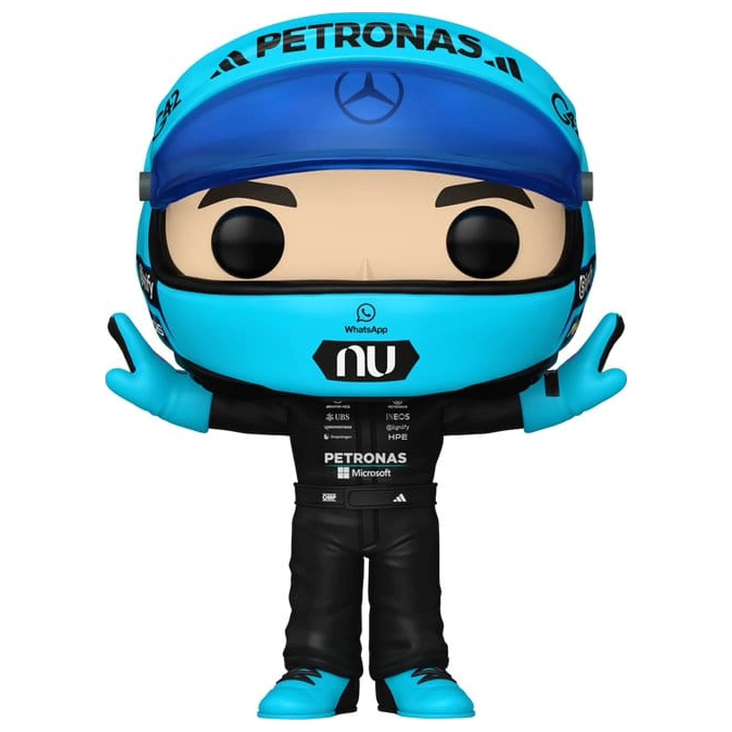 Formular 1 Funko POP! Racing Vinyl figura Mercedes Benz - George Russell (T-Pose) 9 cm termékfotó