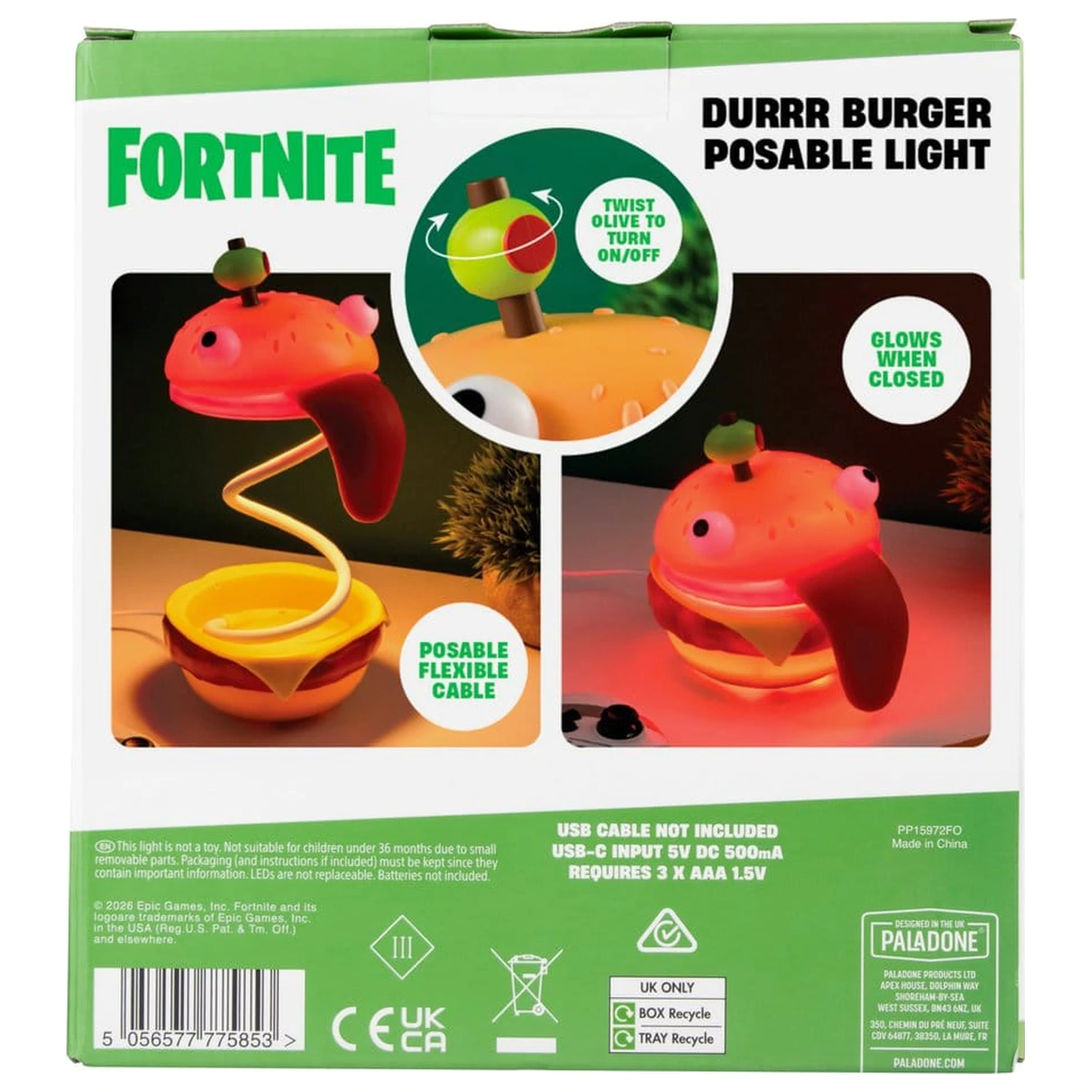 Fortnite Durrr Burger Posable lámpa 30 cm termékfotó