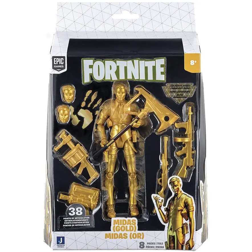 Fortnite Legendary Series Midas Gold figura 15cm termékfotó