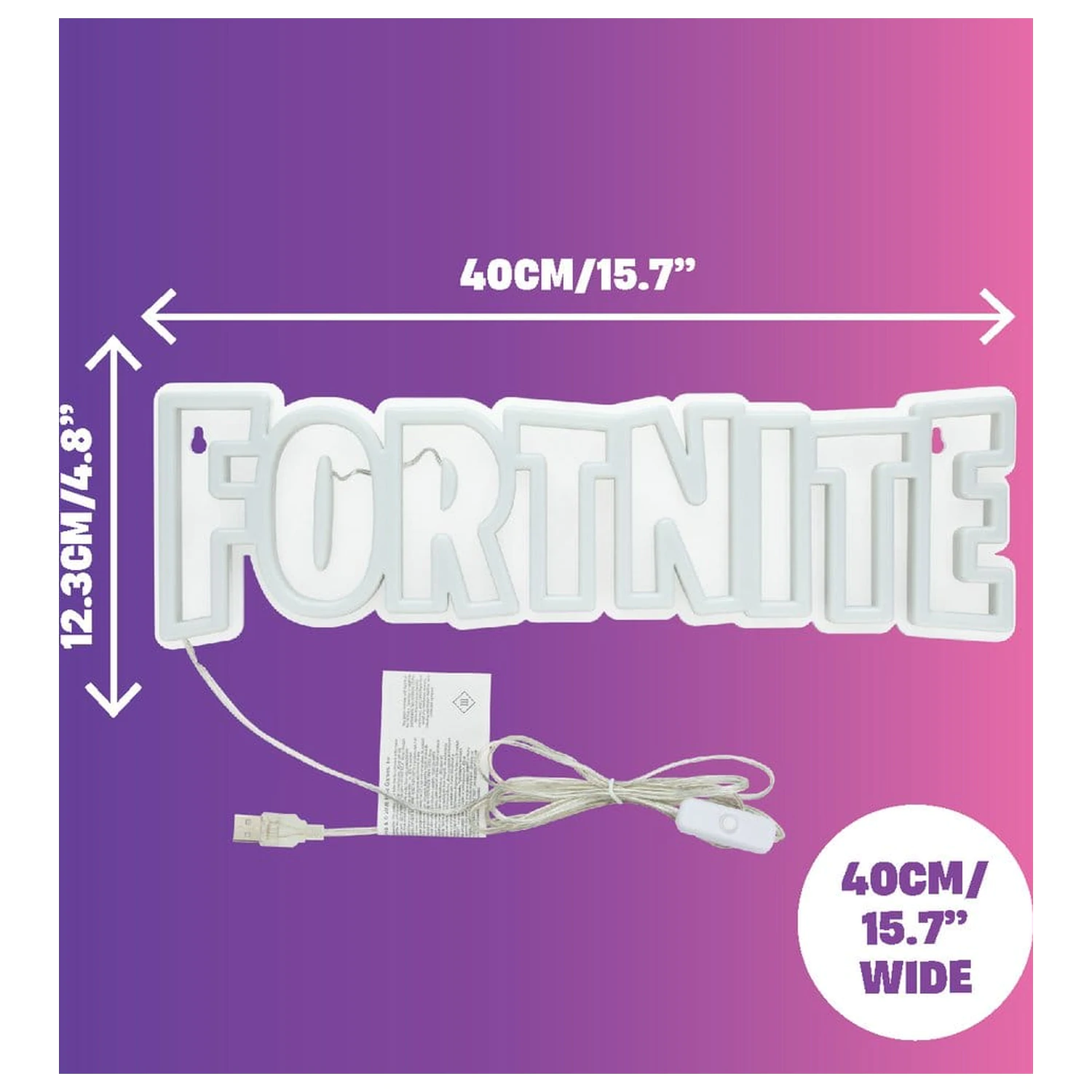 Fortnite Mountable LED Neon fali lámpa 40 cm termékfotó