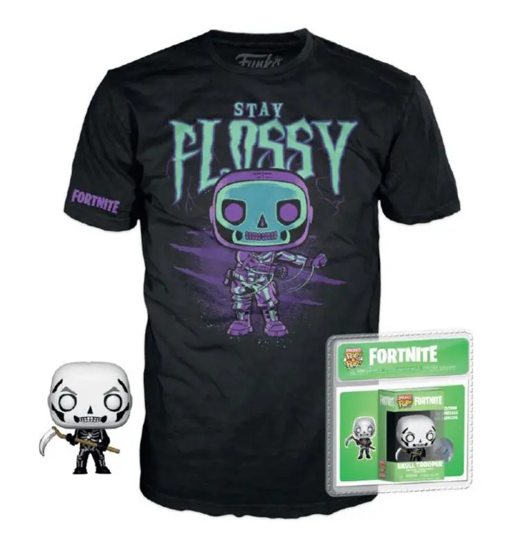 Fortnite Funko Pocket POP! &amp; Tee Box Skull Trooper figura és póló csomag termékfotó