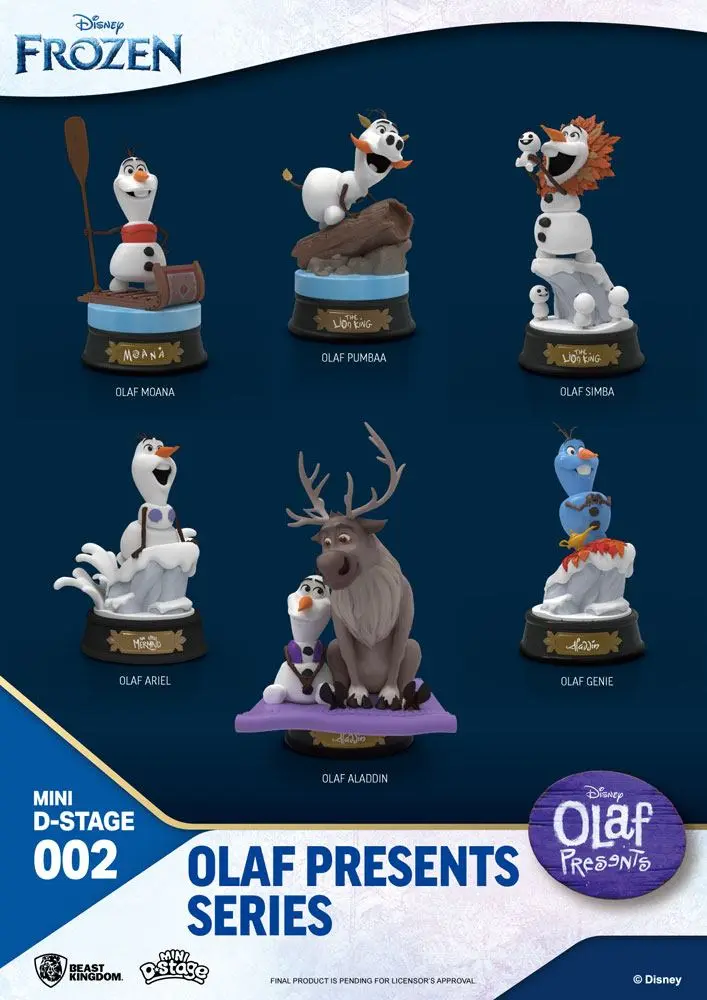FozenMini Diorama Stage Olaf Presents 6 darabos szobor figura szett 12 cm termékfotó