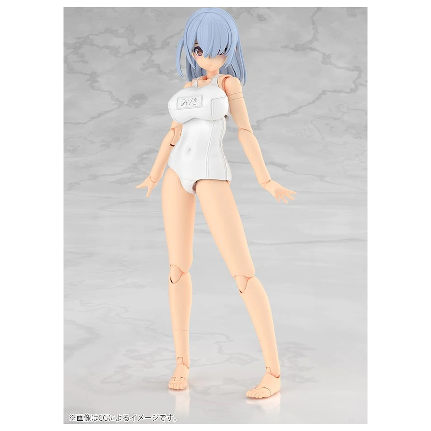 Frame Arms Girl Műanyag modell készlet Mizuki School Swimsuits White Ver. 16 cm termékfotó