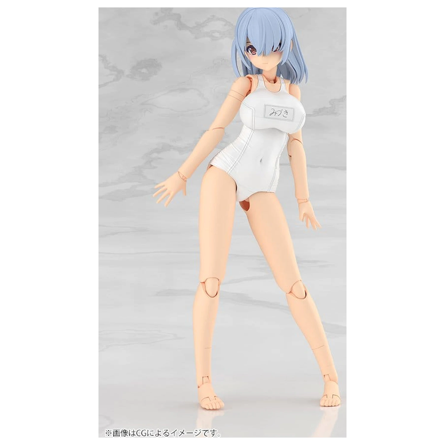 Frame Arms Girl Műanyag modell készlet Mizuki School Swimsuits White Ver. 16 cm termékfotó