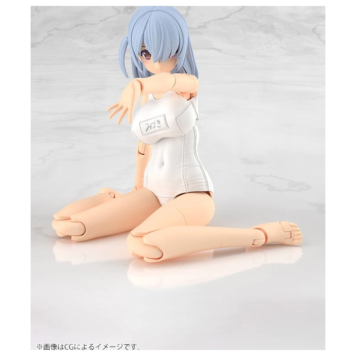 Frame Arms Girl Műanyag modell készlet Mizuki School Swimsuits White Ver. 16 cm termékfotó