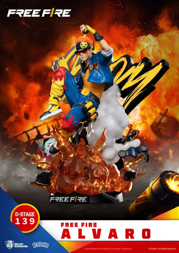 Free Fire Diorama Stage Alvaro szobor figura 15 cm termékfotó