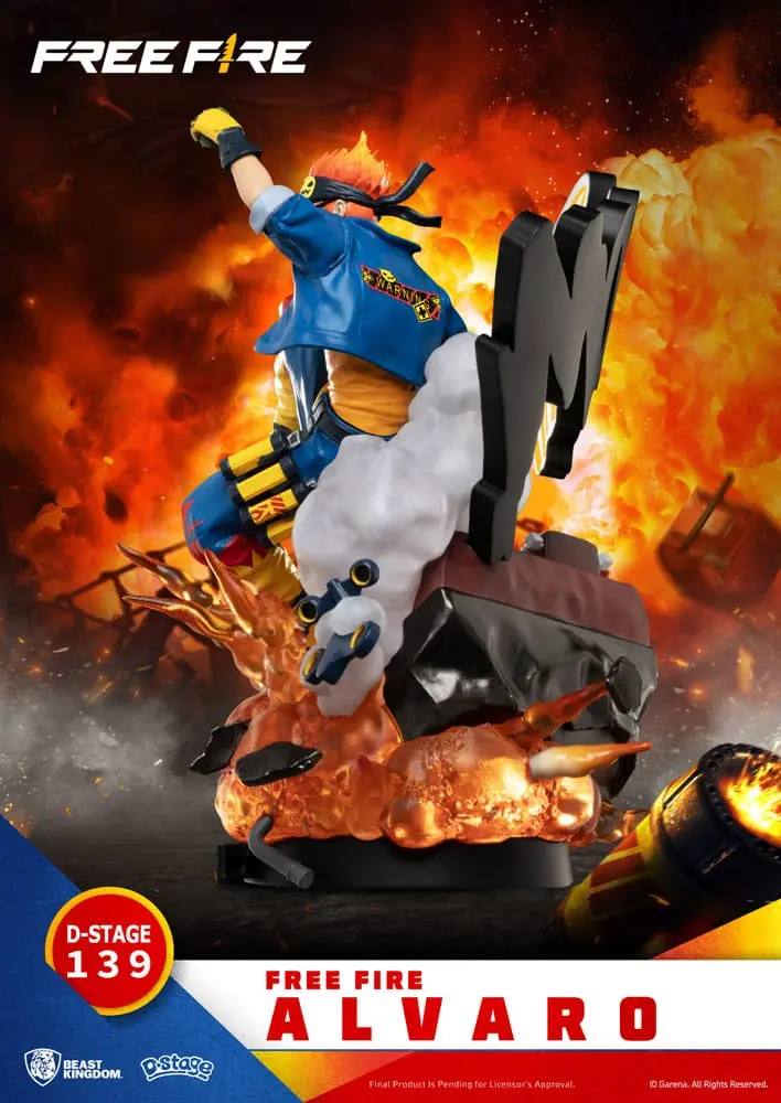 Free Fire Diorama Stage Alvaro szobor figura 15 cm termékfotó