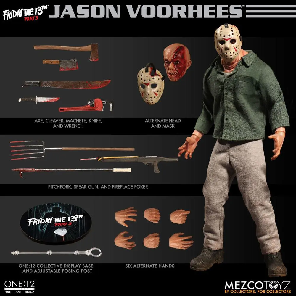 Friday the 13th Part III 1/12 Jason Voorhees akciófigura 16 cm termékfotó