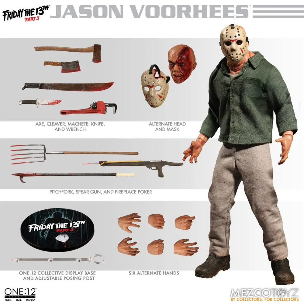Friday the 13th Part III 1/12 Jason Voorhees akciófigura 16 cm termékfotó