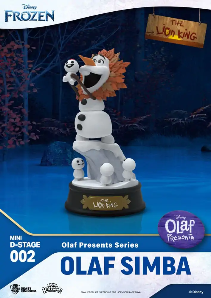 Frozen Mini Diorama Stage Olaf Presents Olaf Simba PVC szobor figura 12 cm termékfotó