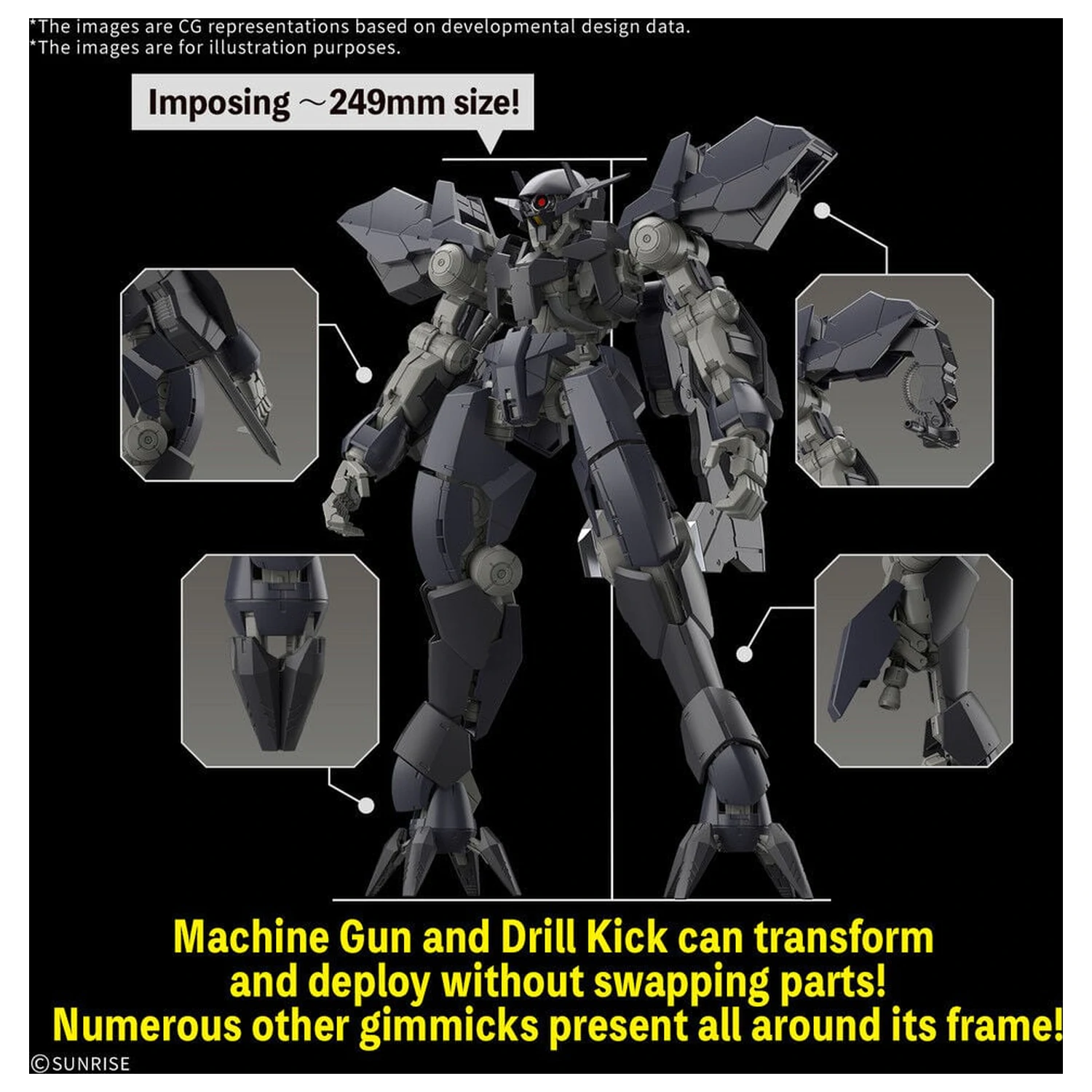 Full Mechanics 1/100 Graze Ein Mobile Suit Gundam Iron-Blooded Orphans modell készlet termékfotó