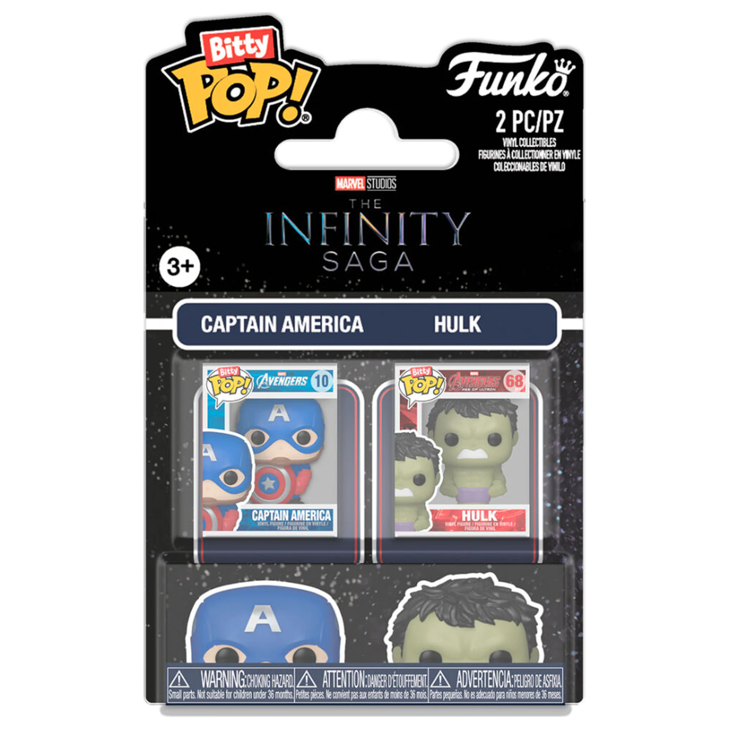 Funko Bitty POP 2db-os figura csomag Marvel Infinity Saga Amerika Kapitány & Hulk termékfotó