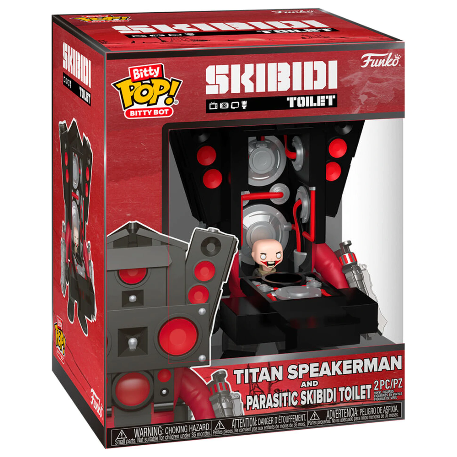 Funko Bitty Pop Bots figura Skibidi Toilet Titan Speakerman and Parasitic Skibidi Toilet termékfotó