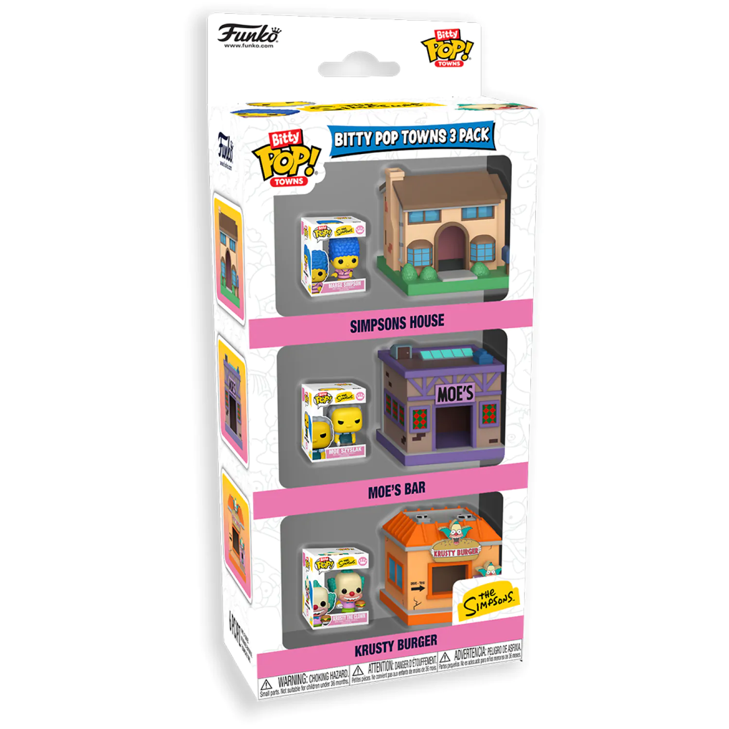 Funko Bitty Pop! Towns The Simpsons 3 db-os figura csomag termékfotó