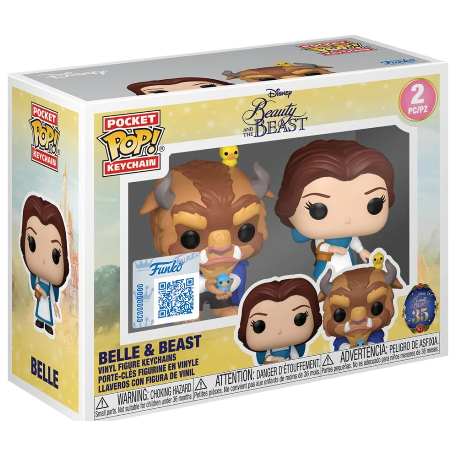 Funko POP 2 db-os kulcstartó csomag Beauty And The Beast Belle & Beast termékfotó