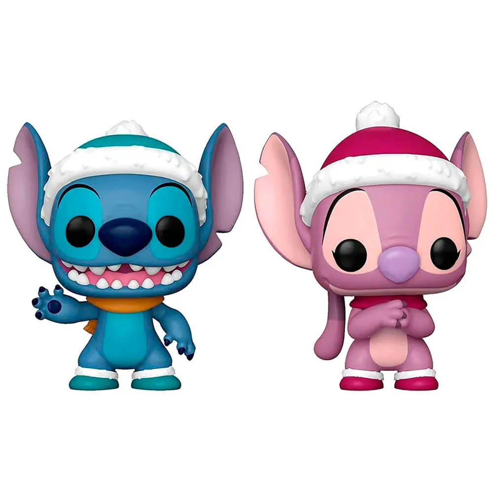 Funko POP 2db-os figura csomag Disney Lilo &amp; Stitch - Stitch &amp; Angel Winter Exkluzív termékfotó