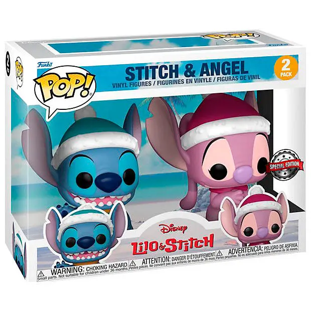 Funko POP 2db-os figura csomag Disney Lilo &amp; Stitch - Stitch &amp; Angel Winter Exkluzív termékfotó