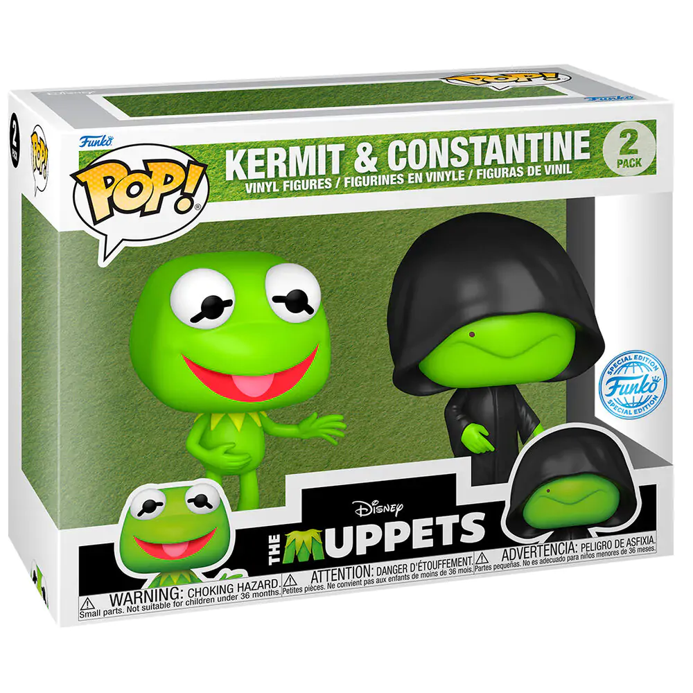 Funko POP 2db-os figura csomag Disney The Muppets Kermit &amp; Constantine Exkluzív termékfotó