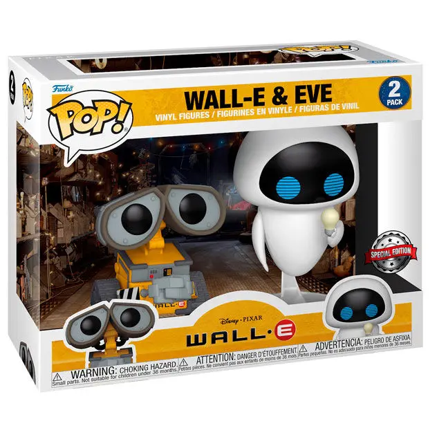 Funko POP 2db-os figura csomag Disney Wall-E - Wall-E &amp; Bulb Eve Exkluzív termékfotó
